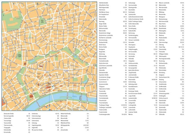 خريطة شوارع فرانكفورت