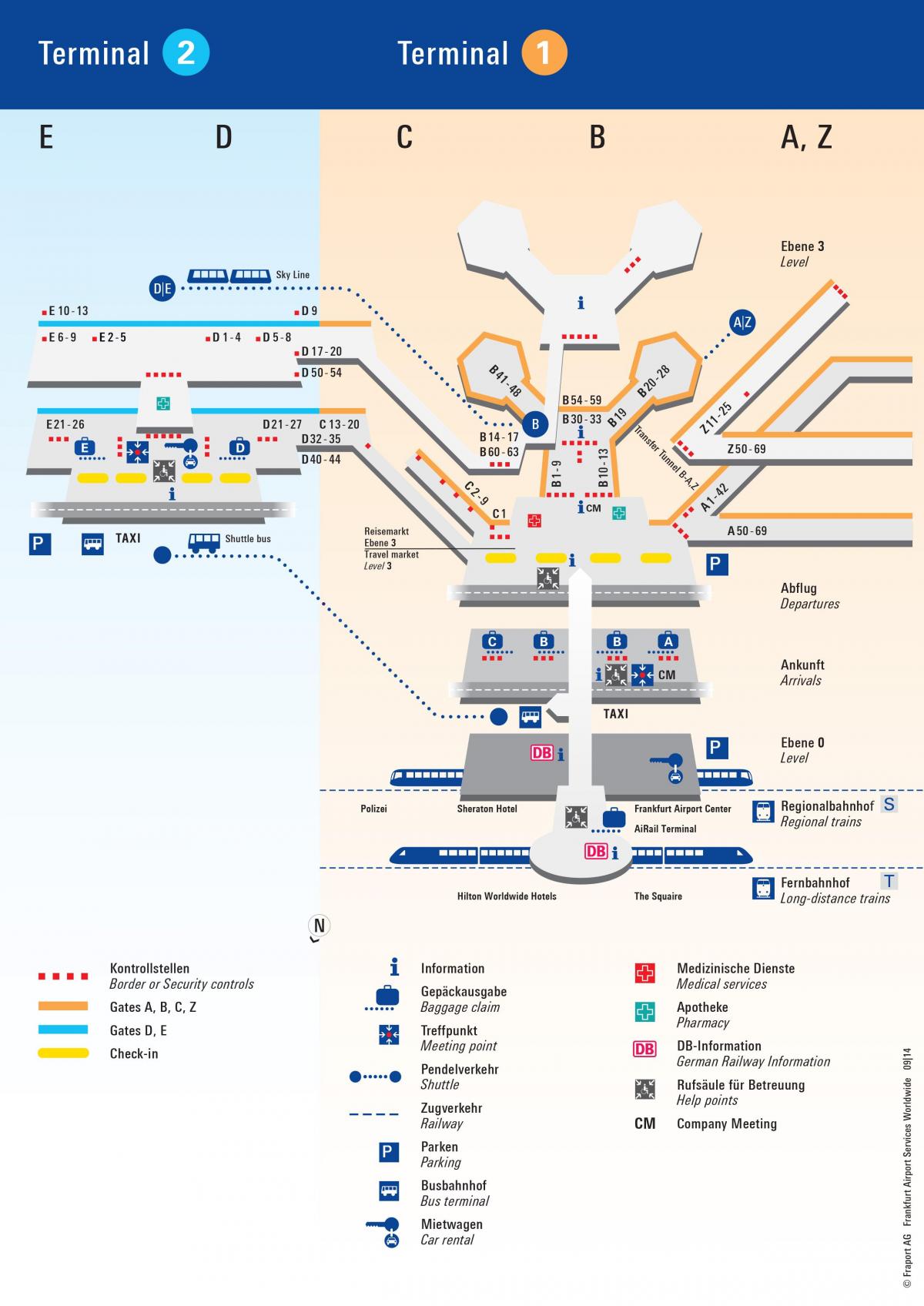 خريطة محطة مطار فرانكفورت
