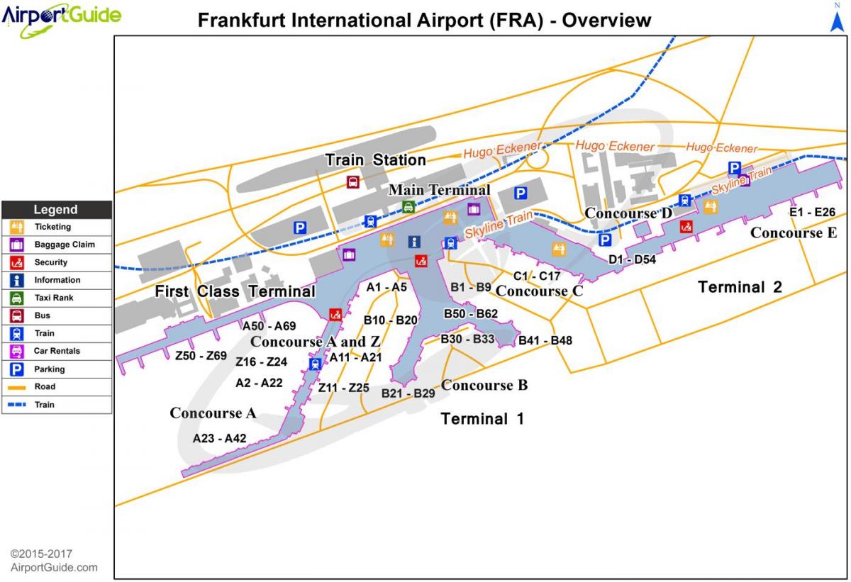 خريطة مطارات فرانكفورت