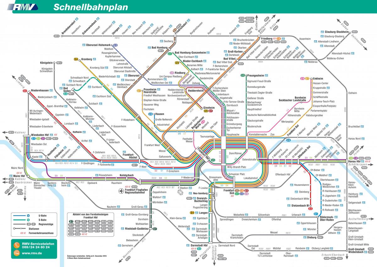خريطة محطات مترو فرانكفورت