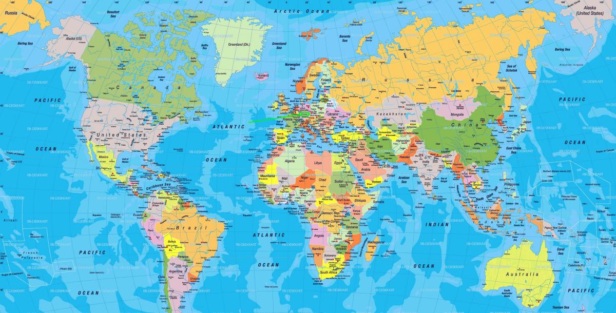 موقع فرانكفورت على خريطة العالم